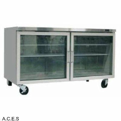 GREENLINE COMPACT BENCH REFRIGERATION GLASS DOORS 1220mm wide-Auscaterquip