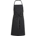 Black Chalkstripe Adjustable English Chefs Apron N/P-Auscaterquip
