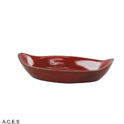 tablekraft ARTISTICA OVAL GRATIN DISH-240x130x40mm REACTIVE RED-Auscaterquip