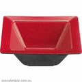 JAB eol-SQUARE BOWL W/RIM RED/BLACK 205x70mm (STS0420)-Auscaterquip