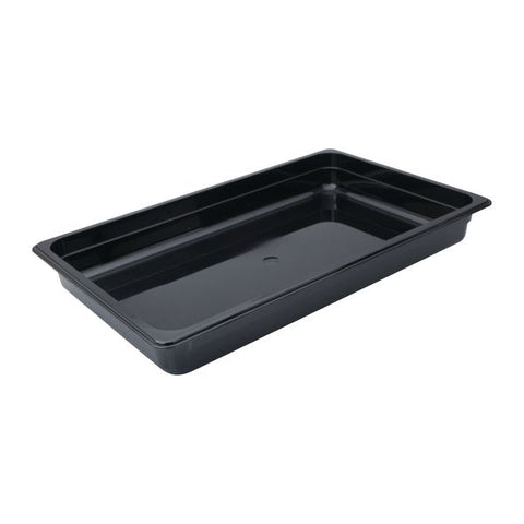Cater-Rax POLYCARBONATE PC FOOD PAN-1/1 SIZE 100mm BLACK (Each)