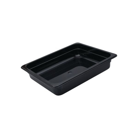 Cater-Rax POLYCARBONATE PC FOOD PAN-1/2 SIZE 200mm BLACK (Each)