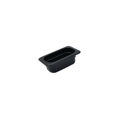 Cater-Rax POLYCARBONATE PC FOOD PAN-1/9 SIZE 100mm BLACK (Each)