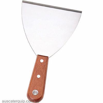 Chef Inox SCRAPER-GRILL 100mm WOOD HANDLE-Auscaterquip