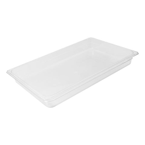 Cater-Rax POLYCARBONATE PC FOOD PAN-1/1 SIZE  65mm CLEAR (Each)