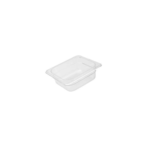 Cater-Rax POLYCARBONATE PC FOOD PAN-1/6 SIZE 100mm CLEAR (Each)