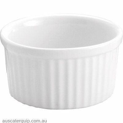Vitroceram SOUFFLE DISH- 90mm/180ml WHITE "VITROCERAM"-Auscaterquip