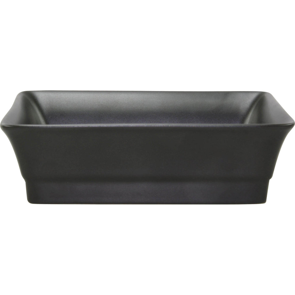 Rene Ozorio SQUARE DISH-150x50mm AURA, MATT BLACK (314965)-Auscaterquip