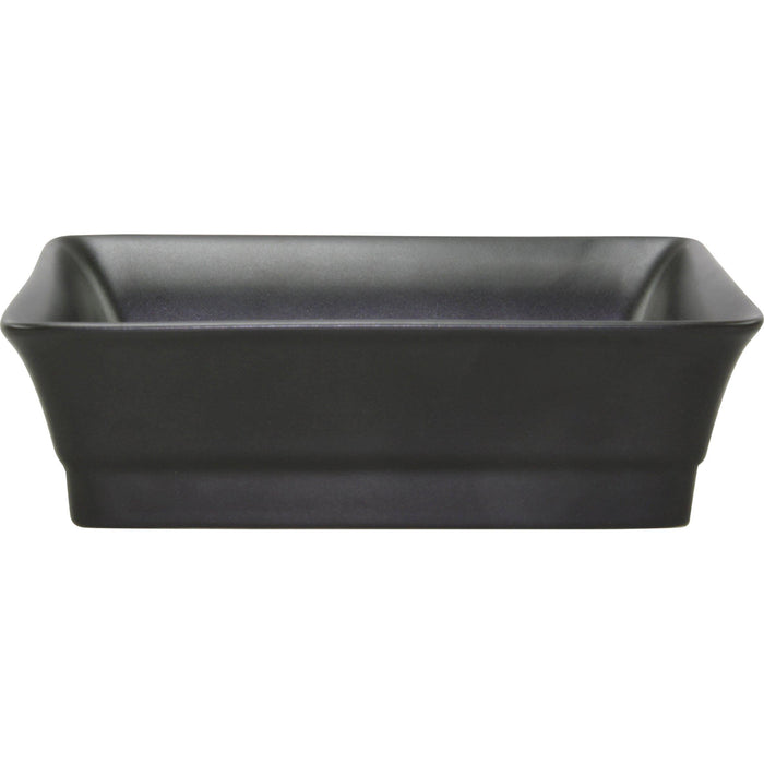 Rene Ozorio SQUARE DISH-150x50mm AURA, MATT BLACK (314965)-Auscaterquip
