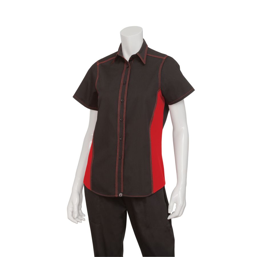 Female Black/Red Universal Contrast Shirt-Auscaterquip