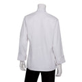 Women's White Basic Chef Jacket with Flat Plastic Buttons-Auscaterquip