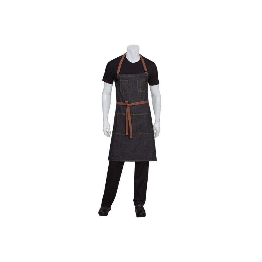 Black Memphis Bib Apron-Auscaterquip