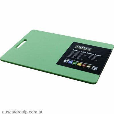 Chef Inox CUTTING BOARD-PP 300x450x12mm GREEN W/HDL-Auscaterquip
