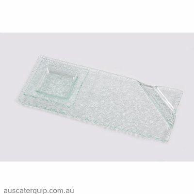 Han HALF MOON SHAPE PLATE W/RIM 295x135mm CLEAR-Auscaterquip