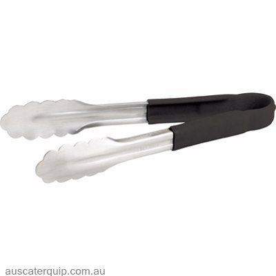 Chef Inox TONG- UTILITY LOCKING 355mm,18/10 RED GRIP CHEFINOX-Auscaterquip