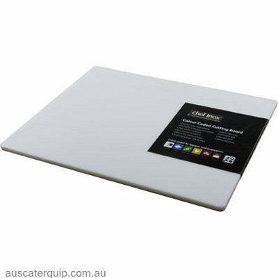 Chef Inox CUTTING BOARD-PP 380x510x12mm WHITE-Auscaterquip