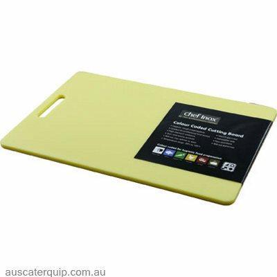 Chef Inox CUTTING BOARD-PP 300x450x12mm YELLOW W/HDL-Auscaterquip