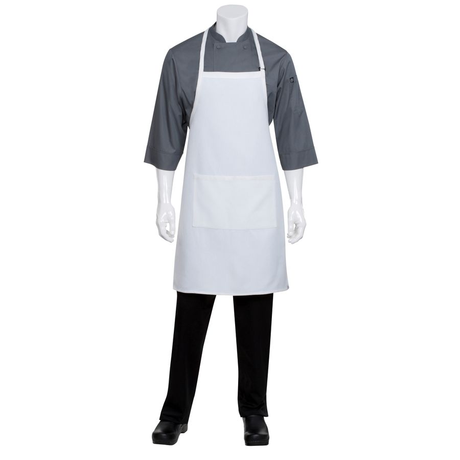 White Waffle Weave Bib Apron-Auscaterquip
