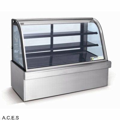 GREENLINE REFRIGERATED 3 Tier CURVED GLASS FOOD DISPLAY 900mm wi-Auscaterquip