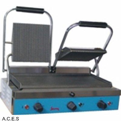 JEMI Double Contact Grill Grooved Top 515 mm wide-Auscaterquip