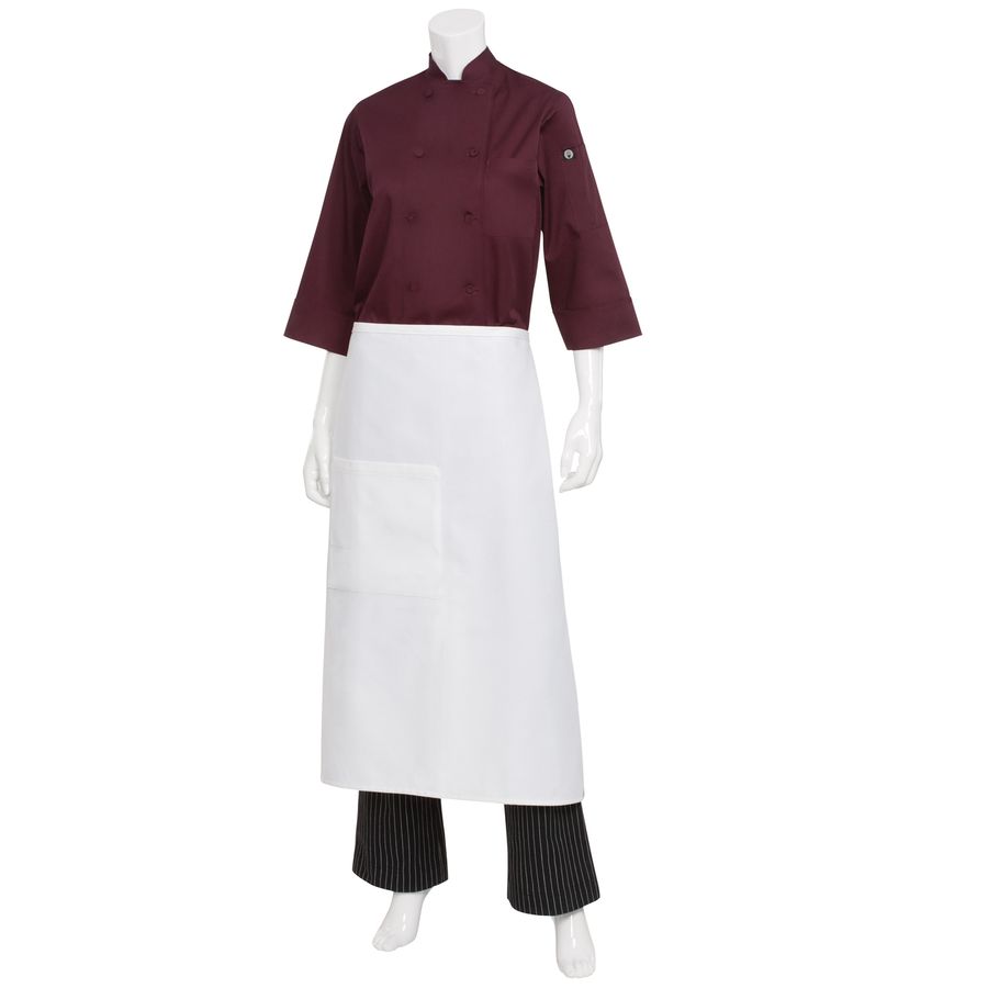 White Waffle Weave Bistro Apron-Auscaterquip