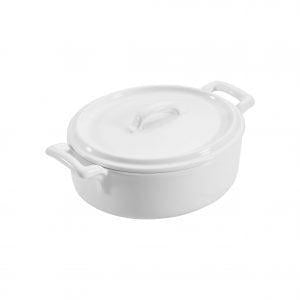 Vitroceram CASSEROLE ROUND WITH LID 250ml WHITE "VITROCERAM" EA