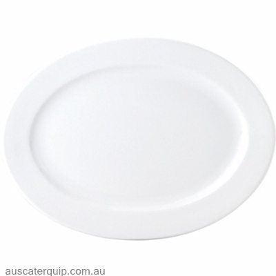 Royal Porcelain PLATTER-OVAL-200mm CHELSEA RIM SHAPE (4027)-Auscaterquip