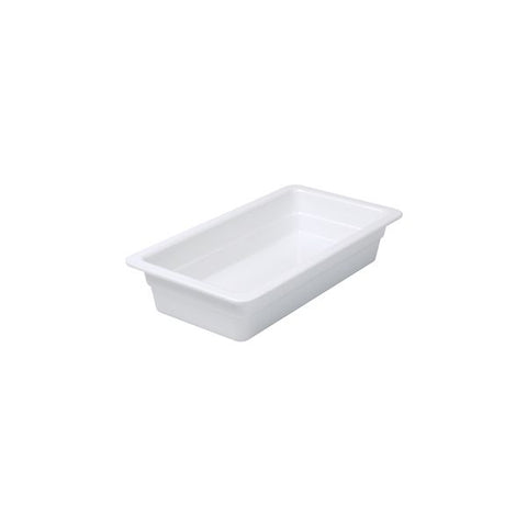 Ryner Melamine  FOOD PAN-1/3 SIZE 65mm DEEP WHITE (x3)