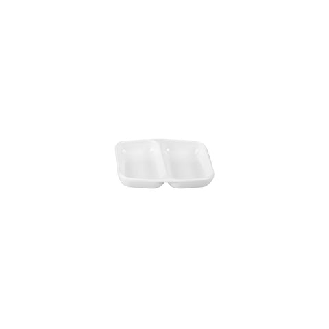 Ryner Melamine  DIVIDED DISH-85x70mm WHITE (x24)