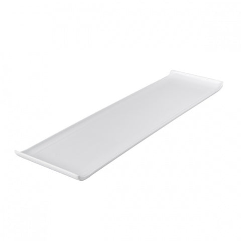 Ryner Melamine  RECT. PLATTER WITH LIP-555x150mm WHITE (x3)