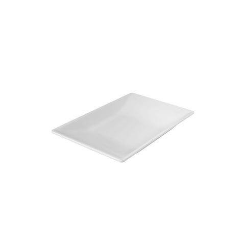 Ryner Melamine  CURVED RECT. PLATTER-320x210mm WHITE (x6)