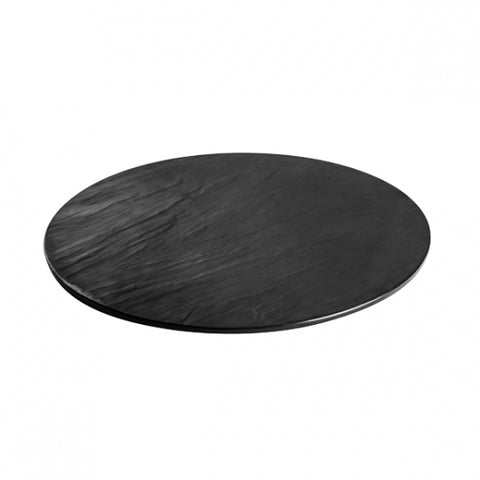 Ryner Melamine TAROKO ROUND FLAT PLATTER-430mm Ø BLACK (x3)