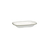 Ryner Melamine EVOKE RECT DISH-200x145x45mm WHITE W/GREY LINE (x12)