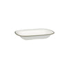 Ryner Melamine EVOKE RECT DISH-230x176x45mm WHITE W/GREY LINE (x12)