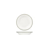 Ryner Melamine EVOKE SOUP / PASTA PLATE-200mm Ø WHITE W/GREY LINE (x12)