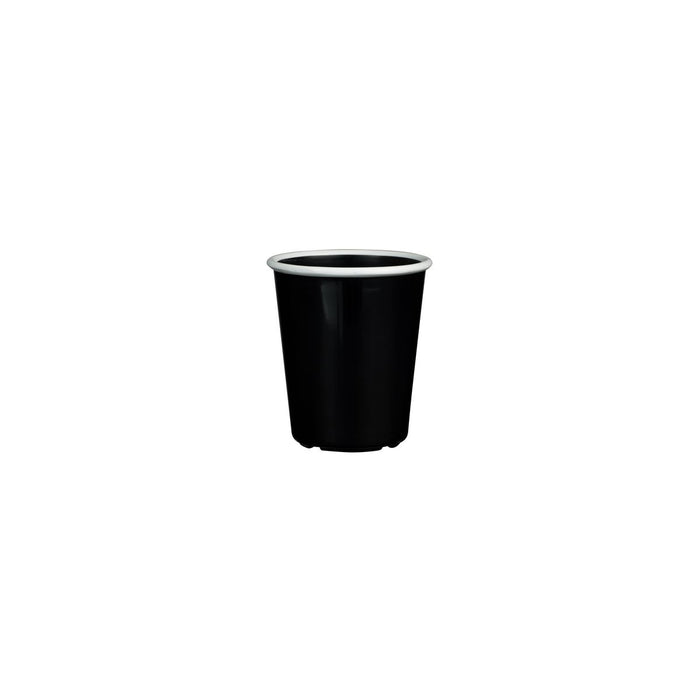 Ryner Melamine EVOKE CUP-80x80x94mm |295ml BLACK W/WHITE LINE (x12)
