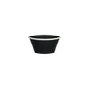 Ryner Melamine EVOKE TAPERED BOWL-125x125x67mm BLACK W/WHITE LINE (x12)