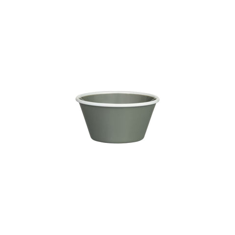 Ryner Melamine EVOKE TAPERED BOWL-125x125x67mm GREY W/WHITE LINE (x12)