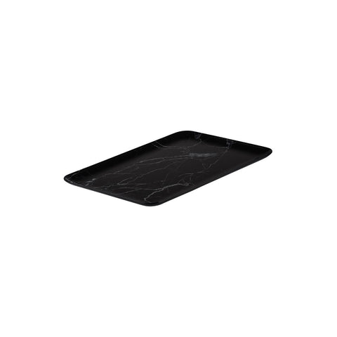 Ryner Melamine  RECT. COUPE PLATTER-395x285mm BLACK MARBLE (Each)