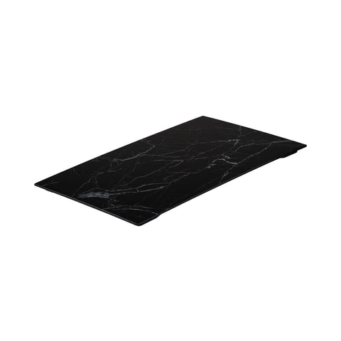 Ryner Melamine  RECT FLAT PLATTER-530x325mm BLACK MARBLE (Each)