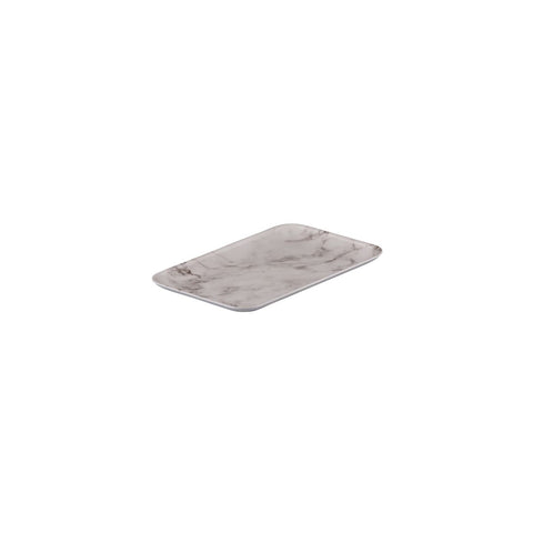 Ryner Melamine  RECT. COUPE PLATTER-290x200mm WHITE MARBLE (Each)