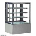GREENLINE REFRIGERATED 4 Tier SQUARE GLASS DISPLAY 1200mm wide-Auscaterquip