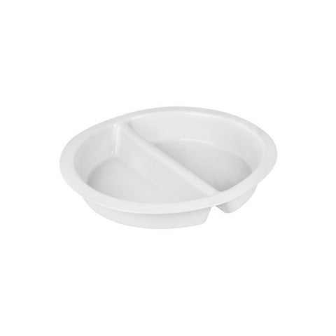 Ryner Tableware  PORCELAIN ROUND FOOD PAN-360mm Ø DIVIDED WHITE (Each)