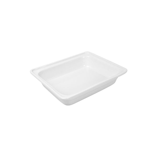 Ryner Tableware  PORCELAIN FOOD PAN-1/2 SIZE 100mm WHITE (Box of 2)