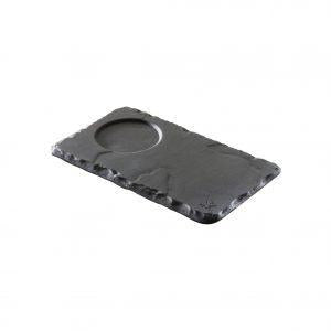 Revol  BASALT TRAY WITH WELL 140x80mm (x6)