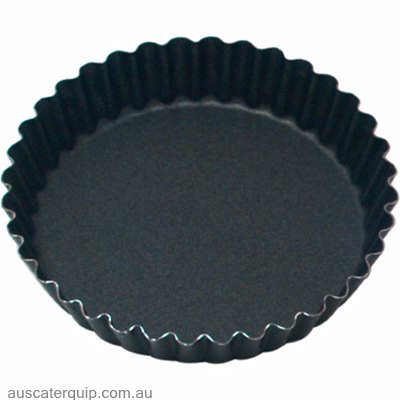 Guery TART MOULD-36 RIBS ROUND FLUTED 95x18mm NON-STICK-Auscaterquip