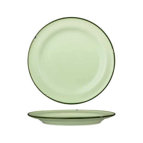 Luzerne TINTIN ROUND PLATE 270mm Ø GREEN W/GREEN LINE (x4)