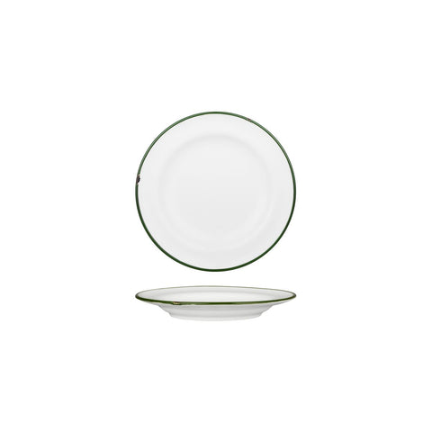 Luzerne TINTIN ROUND PLATE 170mm Ø WHITE W/GREEN LINE (x6)