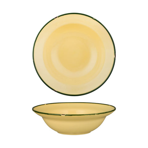 Luzerne TINTIN DEEP BOWL PLATE 240mm Ø | 830ml SAND W/GREEN LINE (x3)