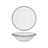 Luzerne TINTIN DEEP BOWL PLATE 220mm Ø | 580ml WHITE W/NAVY LINE (x3)